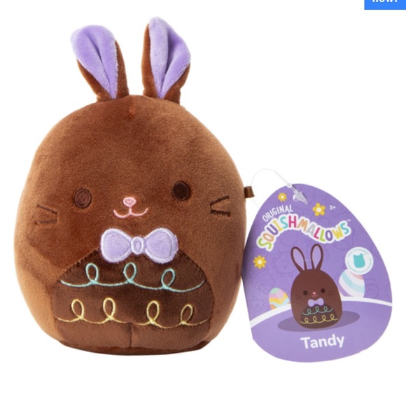 Tandy The Chocolate Easter Bunny Squishmallow First To Market Tag 4.5” Plush - Picture 2 of 5